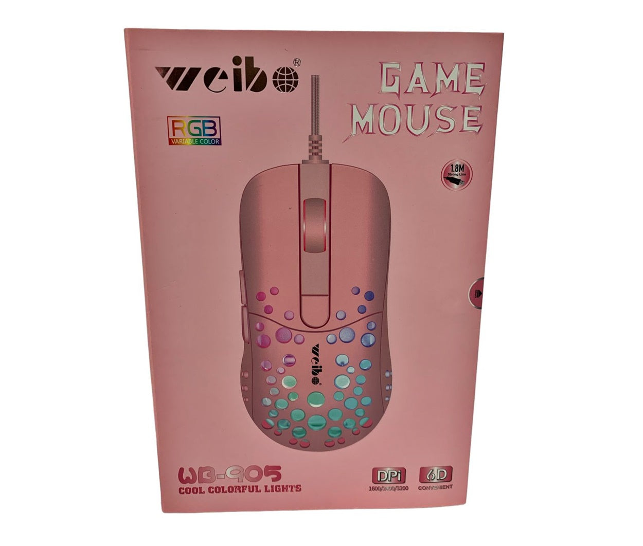 Mouse Gamer Rosa Usb Weibo 3200dpi Optic